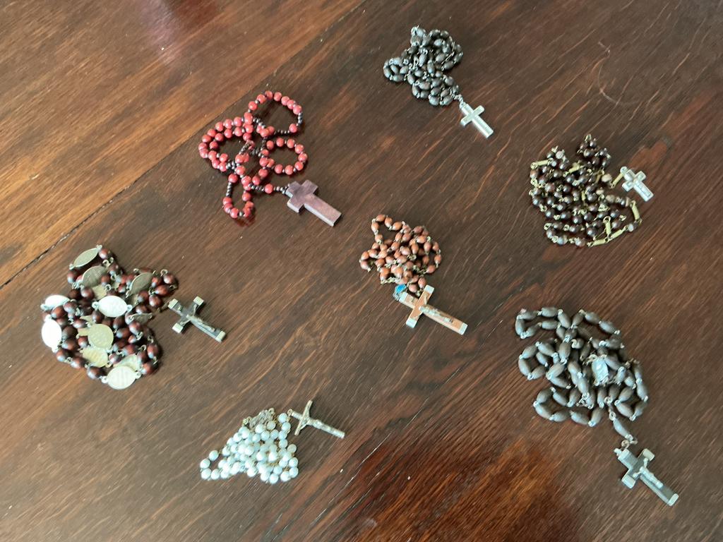 7 rozenkransen, Verzamelen, Ophalen of Verzenden, Gebruikt, Kaart of Prent