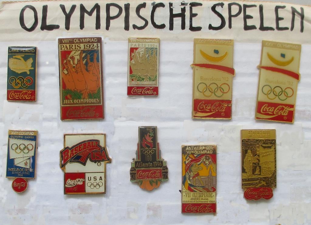 Diverse Coca-Cola pin Olympische Spelen. , Verzamelen, Speldjes, Pins en Buttons, Ophalen of Verzenden, Nieuw, Sport, Speldje of Pin