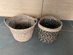 2x plantenmand of mand plant / dia 20 cm, Ophalen of Verzenden, Zo goed als nieuw, Rond, Riet