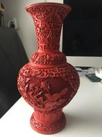 Cinnabar Chinese lak vaas perfect zie foto’s., Ophalen of Verzenden