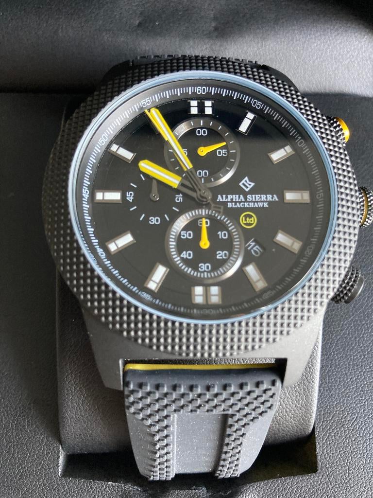 Alpha Sierra Blackhawk /NIEUW & ongedragen (Limited Edition), Overige merken, Staal, Polshorloge, Nieuw