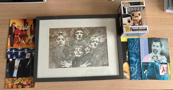 Mooie Queen/Freddie Mercury verzameling, Verzamelen, Muziek, Artiesten en Beroemdheden, Zo goed als nieuw, Poster, Artwork of Schilderij