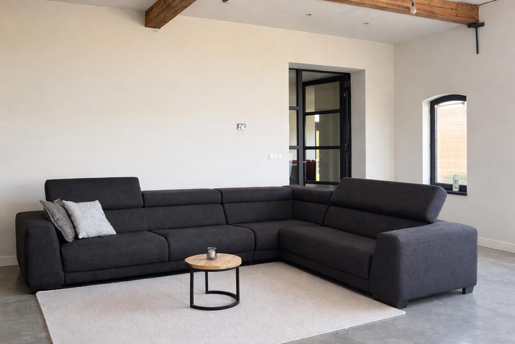 Grote bruine hoekbank - zo goed als nieuw 340 x 268cm