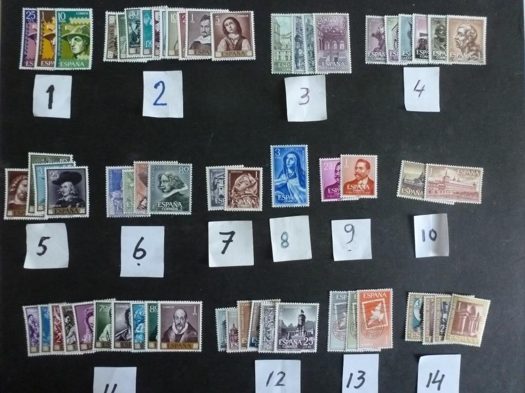 Spanje 1961 / 1962 (14 series), Verzenden