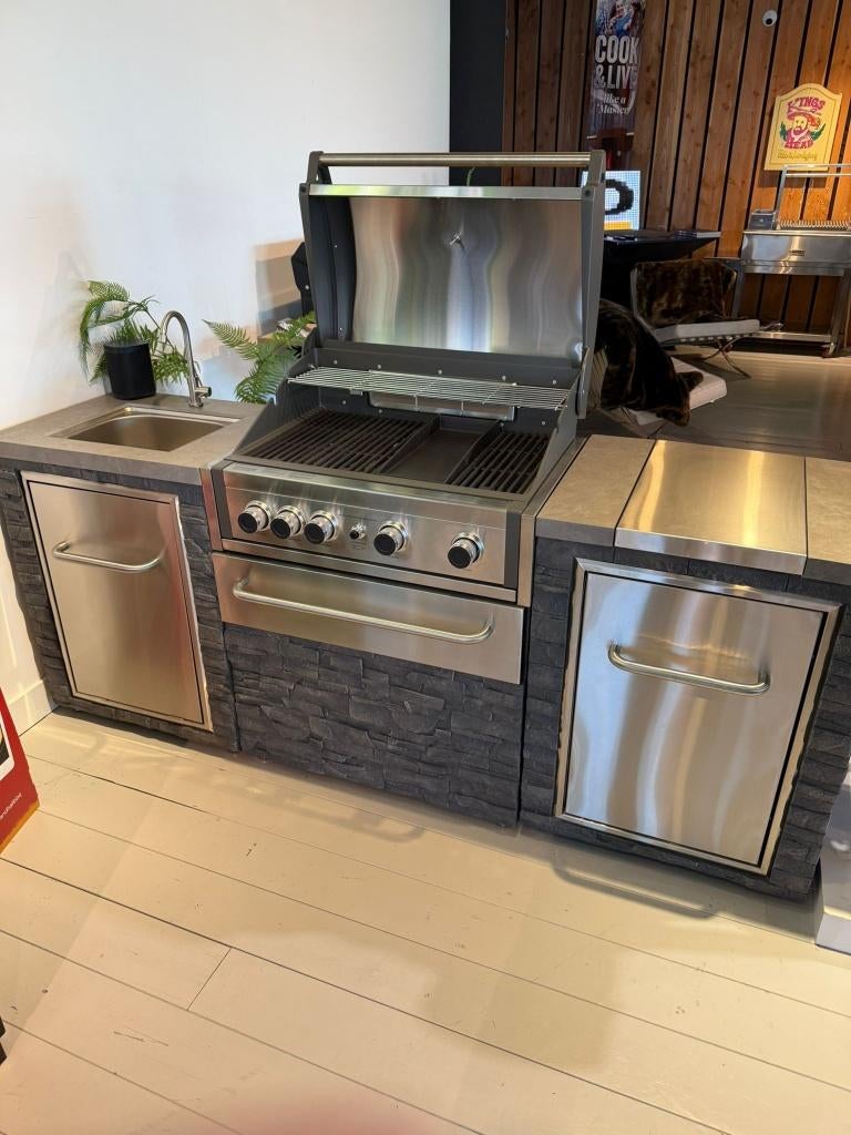 Buitenkeuken Grandpro Pro elite bbq, spoelbak en wokbrander, Ophalen, Grandpro, Nieuw, Gas