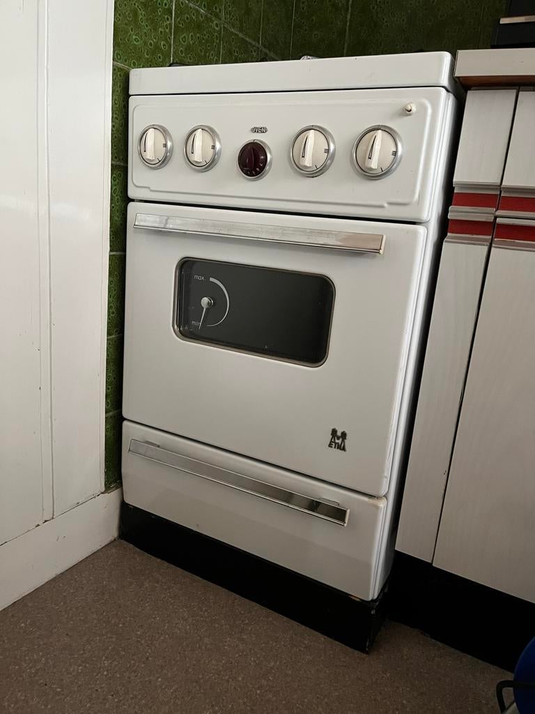 Vintage Etna gasfornuis met oven, Ophalen, Gebruikt, Warmhoudplaat, 4 kookzones