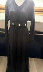 Taksita, Donkerblauwe kanten jurk met ceintuur, Blauw, Maat 42/44 (L), Nieuw, Ophalen of Verzenden