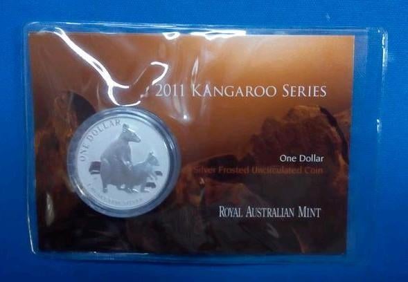 1 oz Zilver Kangaroo munt (RAM) 2011 in blister Australië, Ophalen of Verzenden, Zilver