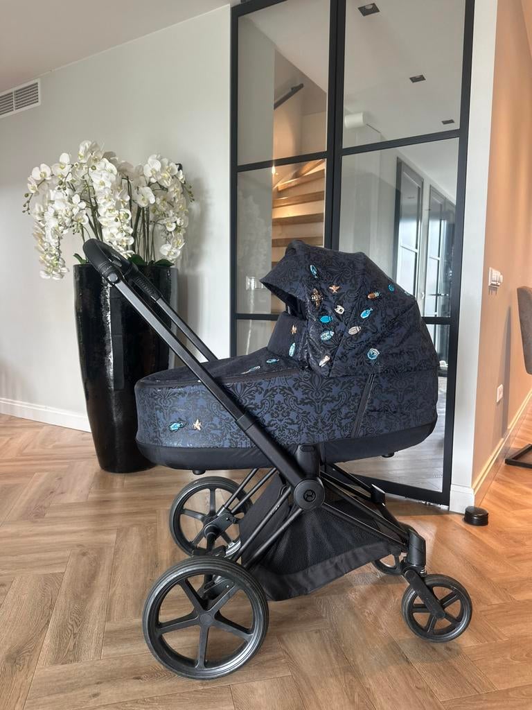 Cybex priam 4 blue, Kinderen en Baby's, Kinderwagens en Combinaties, Ophalen of Verzenden, Zo goed als nieuw, Met reiswieg, Kinderwagen