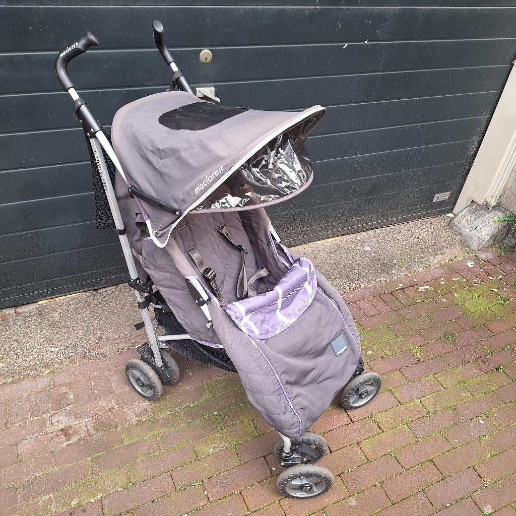 Maclaren Techno Classic Buggy met Extra Voetenzak, Ophalen, Gebruikt, Verstelbare rugleuning, -