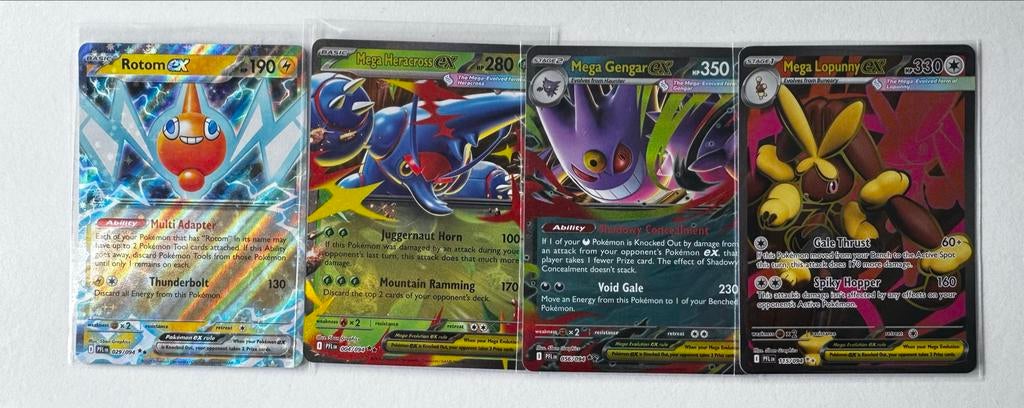 4x Pokémon Ex kaarten uit Phantasmal Flames, Ophalen of Verzenden, Zo goed als nieuw, Meerdere kaarten, Foil