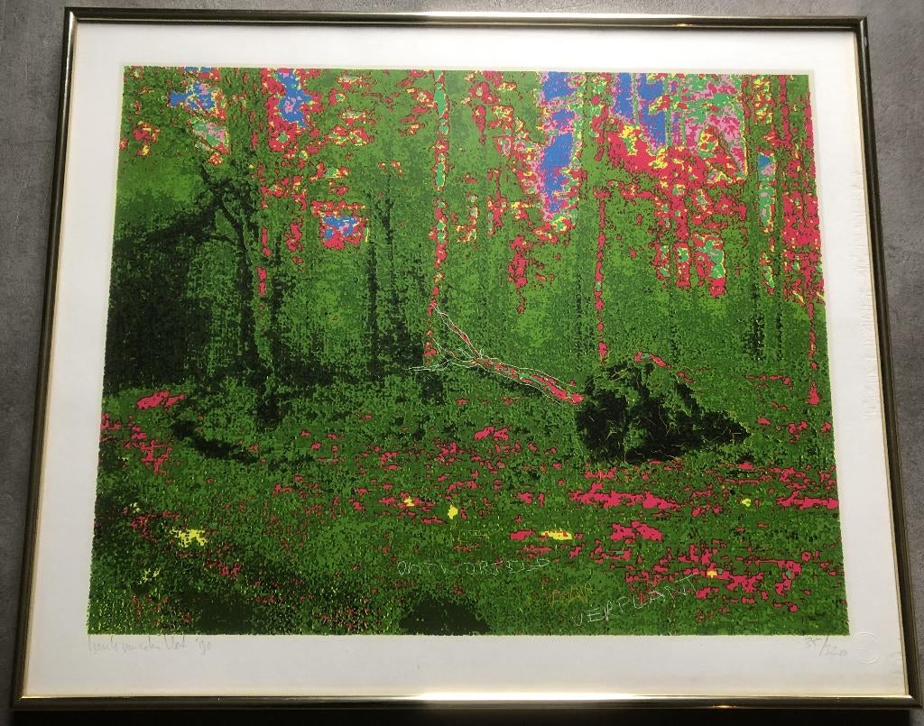 HENK VAN DER VET-ZEEFDRUK-GESIGNEERD-1990- 67,5 X 56 CM, Ophalen of Verzenden