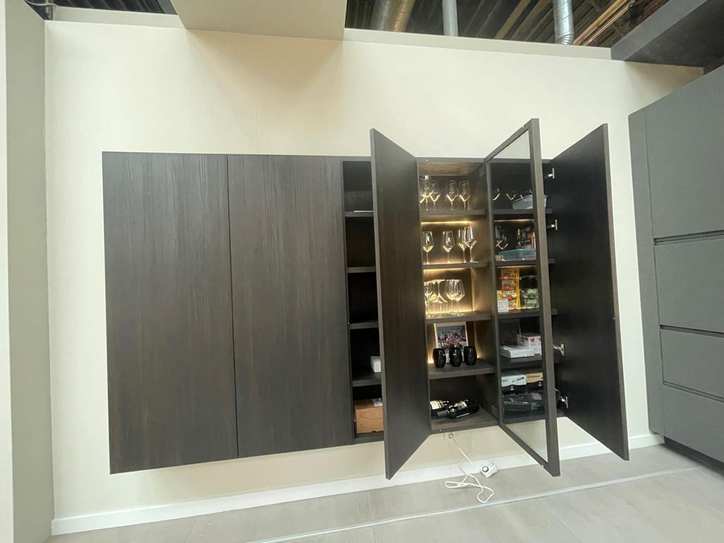 Showmodel Nova Mobili Living System Wandkast Kast 333x263, Ophalen of Verzenden, Zo goed als nieuw, Minder dan 150 cm, Nova Mobili