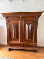 Klassiek groenlose  massief houten kast, Antiek en Kunst, Ophalen