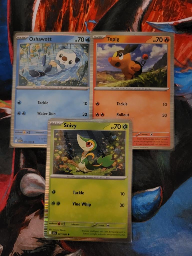 Snivy Tepig Oshawott Holo's, Ophalen of Verzenden, Zo goed als nieuw