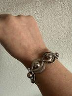 H065/Vintage Zilveren TEKA prachtige SpaceAge Stijl armband, Gebruikt, Verzenden, X, Zilver