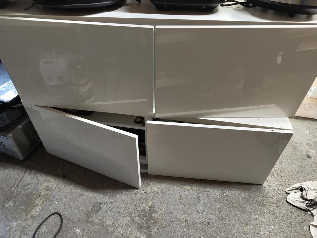 6x IKEA Besta kast fronten hoogglans wit 60x38 (1x nieuw), Ophalen of Verzenden, Zo goed als nieuw