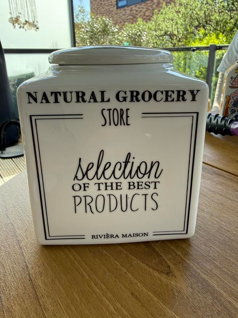 Voorraadpot van Riviera Maison, Huis en Inrichting, Keuken | Servies, Overige typen, Ophalen of Verzenden, Overige stijlen, Glas