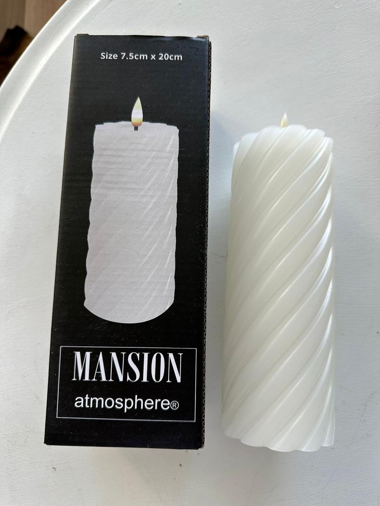 Mansion atmosphere LED kaars wit, Huis en Inrichting, Kunststof, Wit, Nieuw, Ophalen of Verzenden