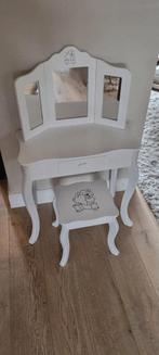 Witte kinderkaptafel, Minder dan 50 cm, Ophalen of Verzenden, Zo goed als nieuw, Kinderlijk, Speels, Klassiek