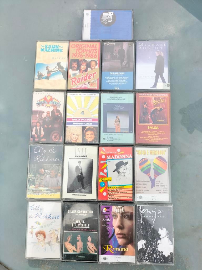 Partij collectie cassette bandjes a 17 stuks, Cd's en Dvd's, Cassettebandjes, Ophalen of Verzenden, Gebruikt, Overige genres, 2 t/m 25 bandjes