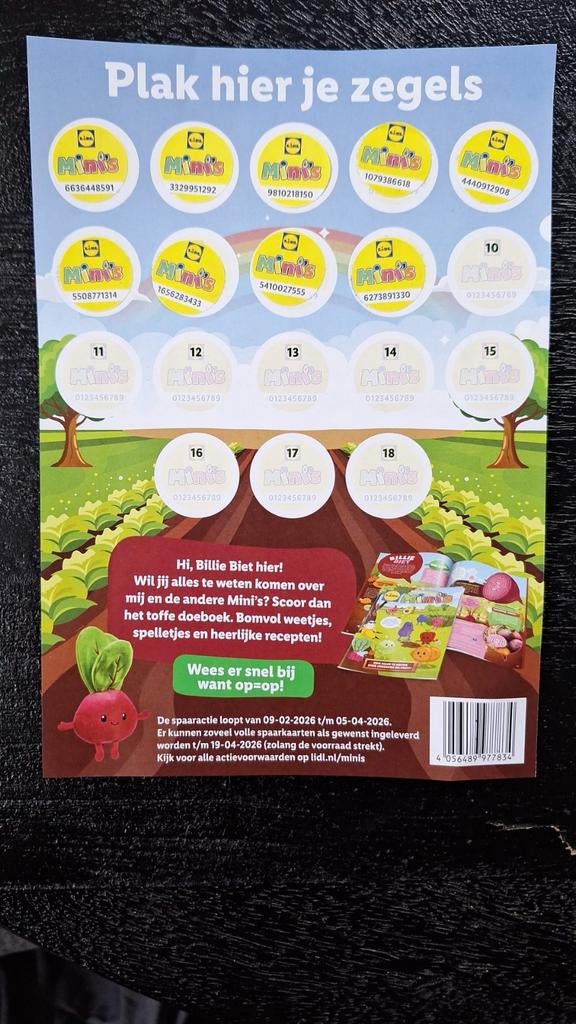 Lidl stickers 9, Ophalen, Winkel, Super of Benzinepomp, Zegels, Bonnen of Punten