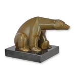 Bronzen Art Deco ijsbeer groot 24,6x16,2x15, Antiek en Kunst, Verzenden
