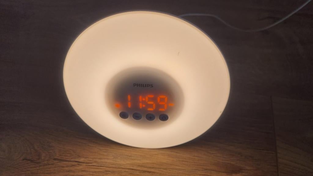 Philips Wake-up Light Wekker - Lichtwekker, Witgoed en Apparatuur, Wekkers, Ophalen of Verzenden, Gebruikt, Digitaal