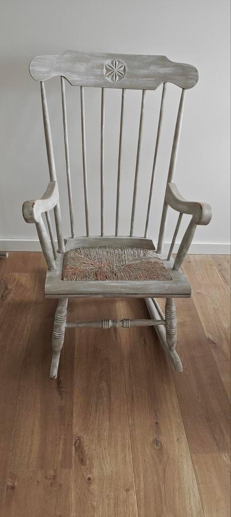 Schommelstoel, Huis en Inrichting, Stoelen, Ophalen, Gebruikt, Bruin, Eén