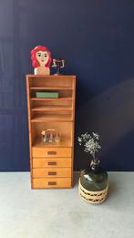 Vintage ladekastje, kastje met lades en vakken, organizer, Ophalen, Minder dan 50 cm, Gebruikt, Vintage