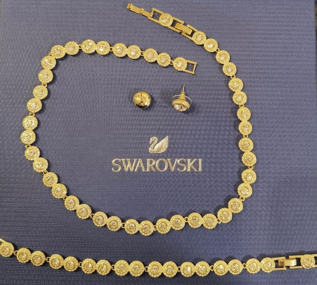 Swarovski Angelic set goudkleurig, Ophalen of Verzenden