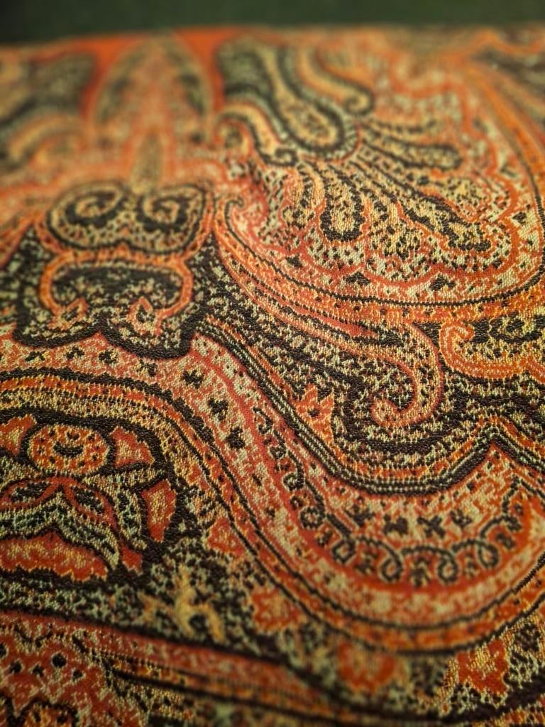 Oude worteldoek met kashmirmotieven, Gebruikt, 100 tot 150 cm, Vintage, Ophalen of Verzenden