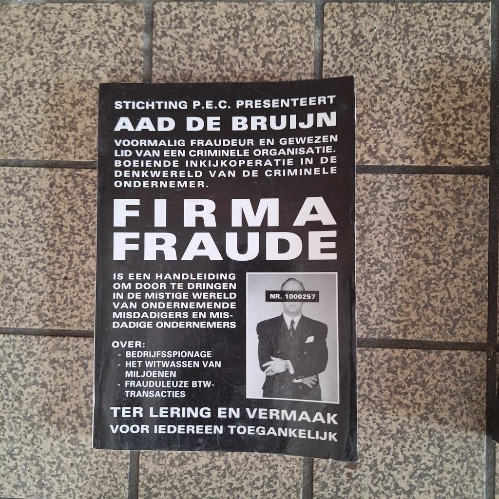 Firma Fraude: Handleiding door AAD DE BRUIJN, Ophalen of Verzenden, Gelezen, AAD DE BRUIJN