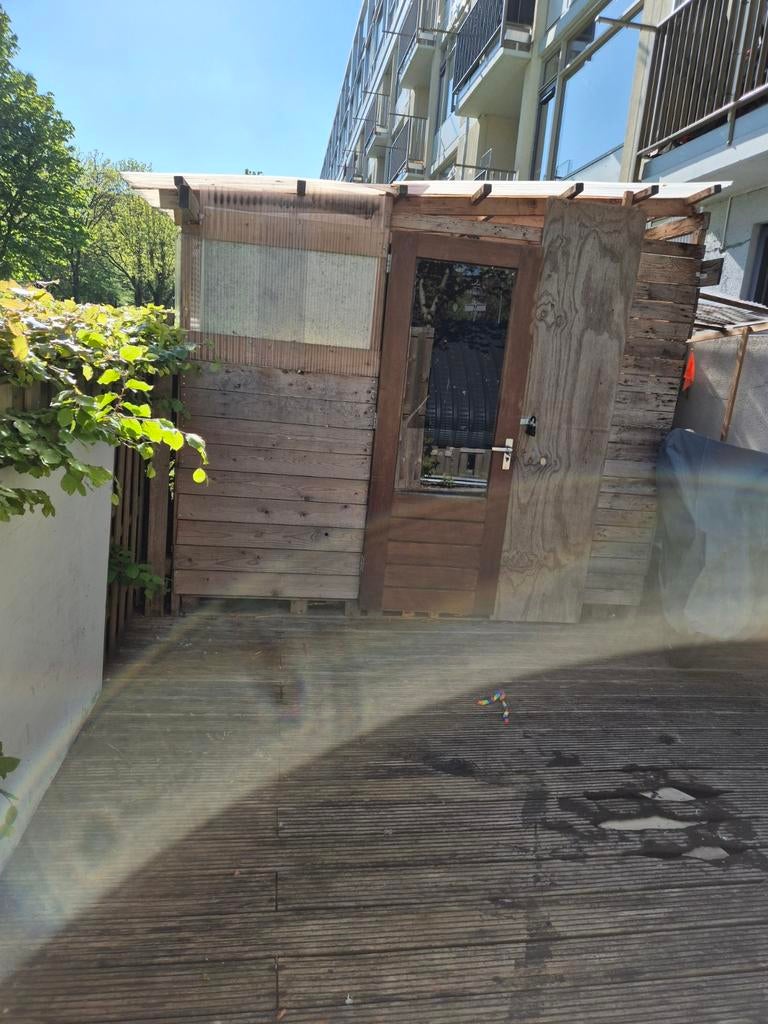 Houten schuur/tuinhuis - zelf demonteren, Ophalen, 250 tot 500 cm, Schuur, 1 raam