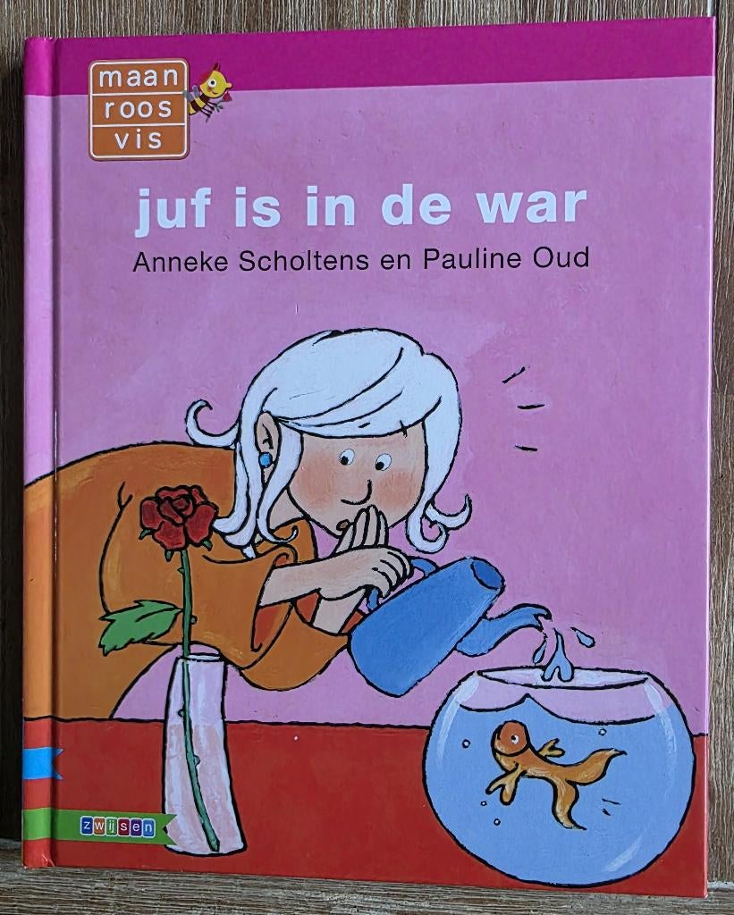 juf is in de war - AVI M3 - Groep 3 - Maan Roos Vis, Ophalen of Verzenden, Zo goed als nieuw, Anneke Scholtens, Fictie algemeen