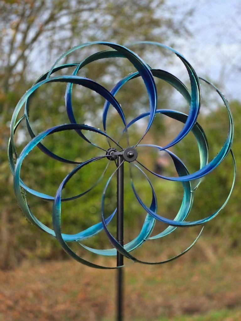 WINDMOLEN /FLOWER / windspinner / 215 cm hoog, Nieuw, Metaal, Info@huisentuindecoratiemarie.nl, Huis en tuin decoratie marie