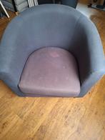 Grijze Kuipstoel - Comfortabel en Stijlvol, Ophalen, Gebruikt, 75 tot 100 cm, 50 tot 75 cm