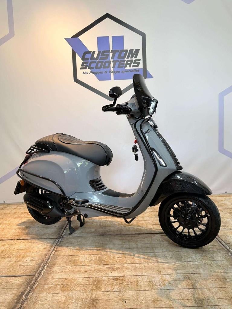 Vespa Sprint IGET E4 45km Nardo Grey full option carbon brom, Overige modellen, Ophalen of Verzenden, Zo goed als nieuw, 7005AM