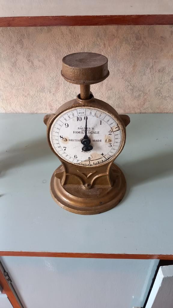 Antieke Salter's Family Scale Keukenweegschaal - 10 kg, Witgoed en Apparatuur, Weegschalen, Ophalen of Verzenden, 1 tot 500 gram