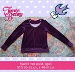 Tante Betsy velours trui paars, S valt als M, zgan, Tante Betsy, Verzenden, Paars, Zo goed als nieuw