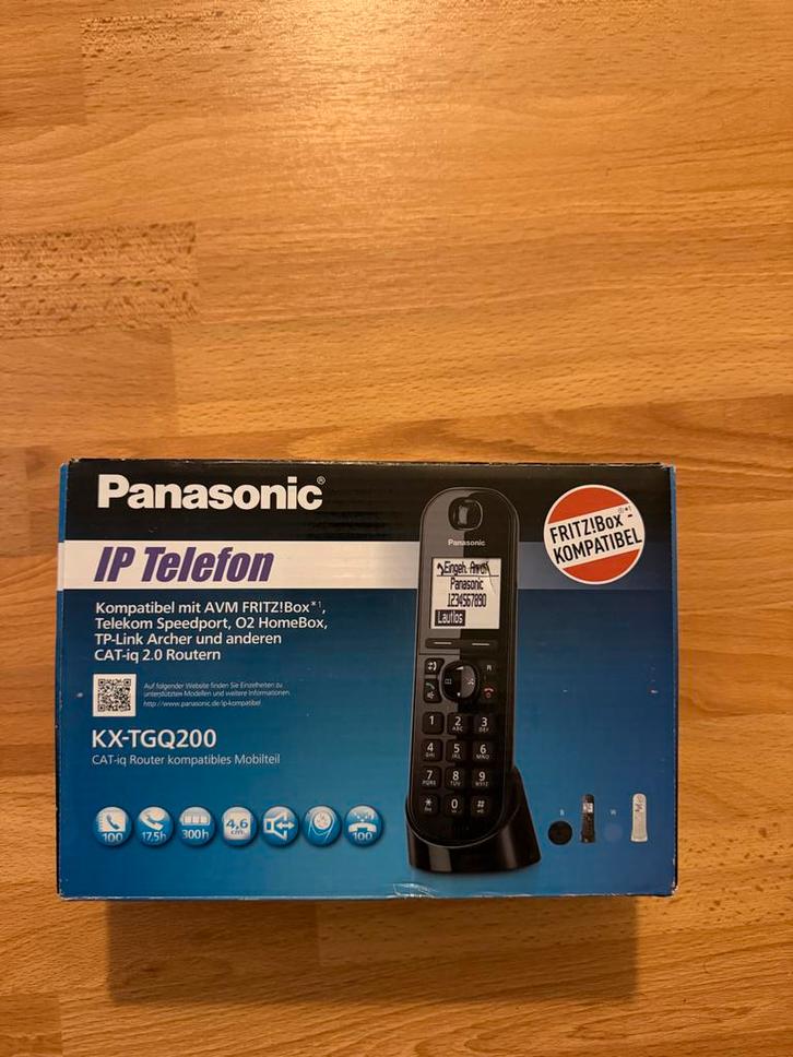 Nieuwe Panasonic KX-TGQ200 DECT IP-telefoon, Telecommunicatie, Vaste telefoons | Handsets en Draadloos, Nieuw, 1 handset, Stralingsarm