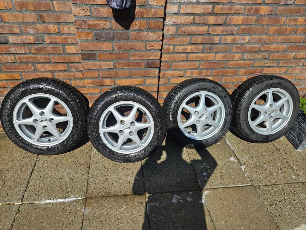 Set winterbanden met lichtmetalen velgen, Auto-onderdelen, Banden en Velgen, Ophalen, 14 inch, 175 mm, Banden en Velgen
