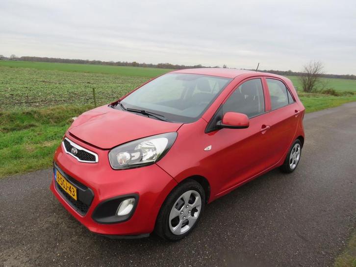 Kia Picanto 1.0 CVVT ISG 69pk 170.000km 5Drs Airco 2013, Auto diversen, Schadeauto's, Kia, Handgeschakeld, Benzine, MPV, Rood