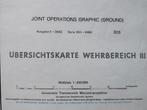 Joint Operations Graphic, Wehrkreisbereich III, 1980, Verzamelen, Militaria | Algemeen, Ophalen of Verzenden, Landmacht, Nederland