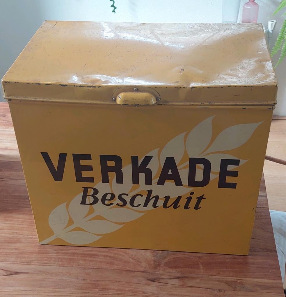 Antiek vintage winkelblik blik Verkade, Ophalen of Verzenden, Koelelement