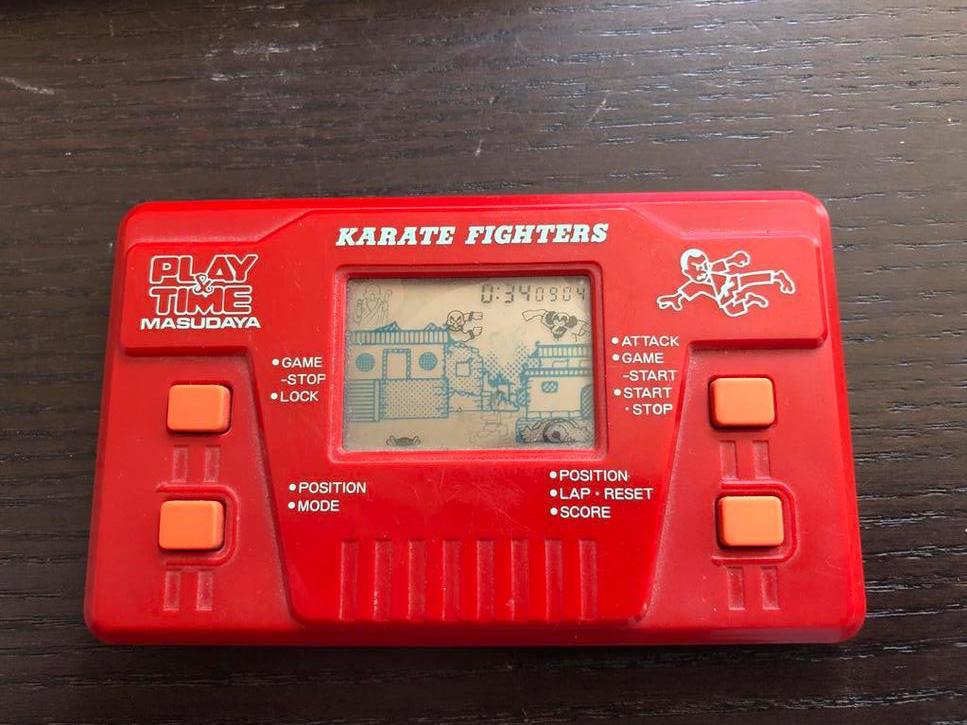 Vintage Masudaya Play Time Karate Fighters Handheld Game, Ophalen, Gebruikt, Jongen of Meisje
