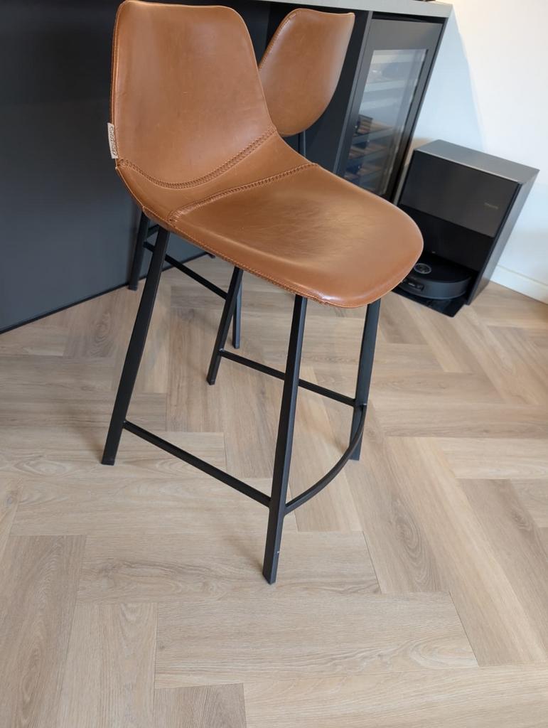 DutchBone Franky barkrukken | 65 cm zithoogte, Huis en Inrichting, Barkrukken, Ophalen, Gebruikt, Met voetsteun, 60 tot 90 cm