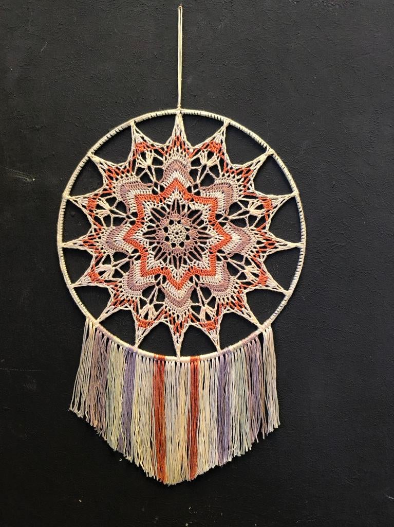 Handmade Dreamcatcher Mandala Crochet 30cm, Ophalen of Verzenden, Nieuw