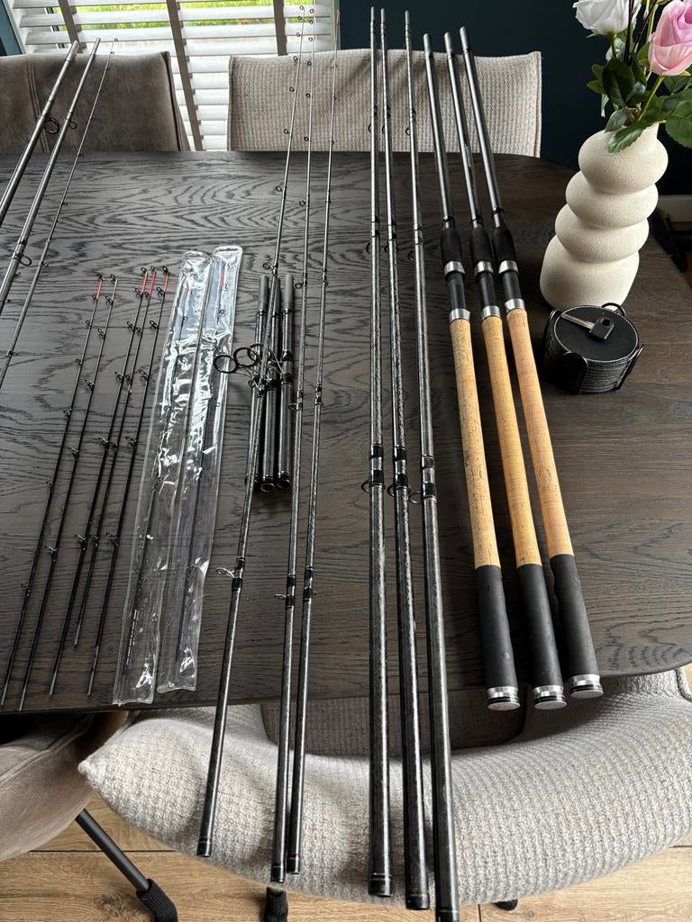 3x Shimano Speedmaster Feeder Multi Extra Heavy hengels, Ophalen of Verzenden, Gebruikt, Werphengel