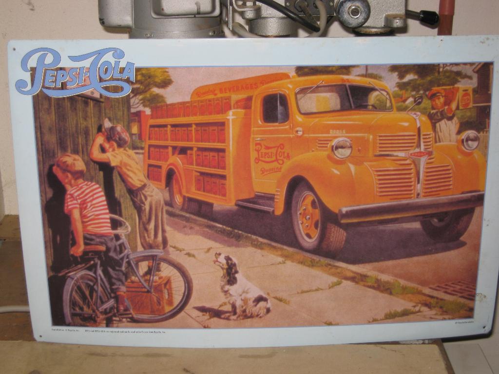 Metalem reclamebord PEPSI COLA, Verzenden, Zo goed als nieuw, Reclamebord